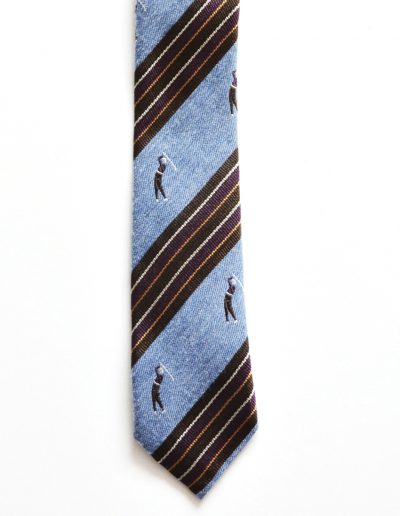 Cravata extra slim print golf; latime 6 cm